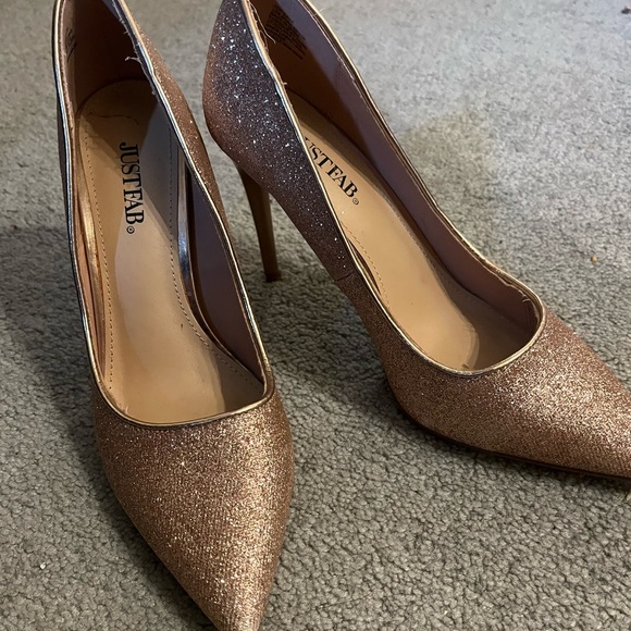 Rose Glitter Heels - Picture 2 of 2